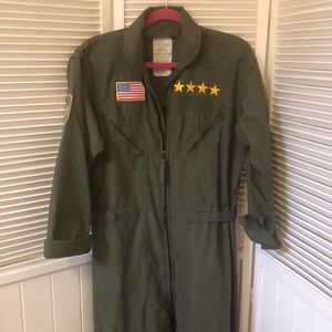 Top Gun pilot jumpsuit Halloween costume men’s jumper full length coveralls